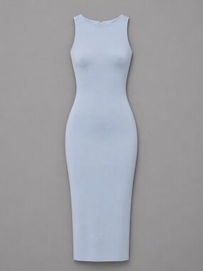 Naked Wardrobe Blue sleeveless maxi